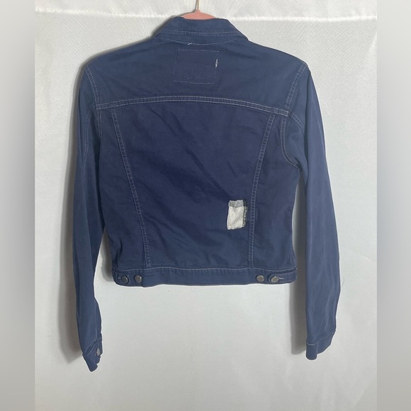 Comfort Denim Kids XL Blue Jean Jacket Youth Size 16 NWT Plaid Patch Detail - Picture 6 of 6